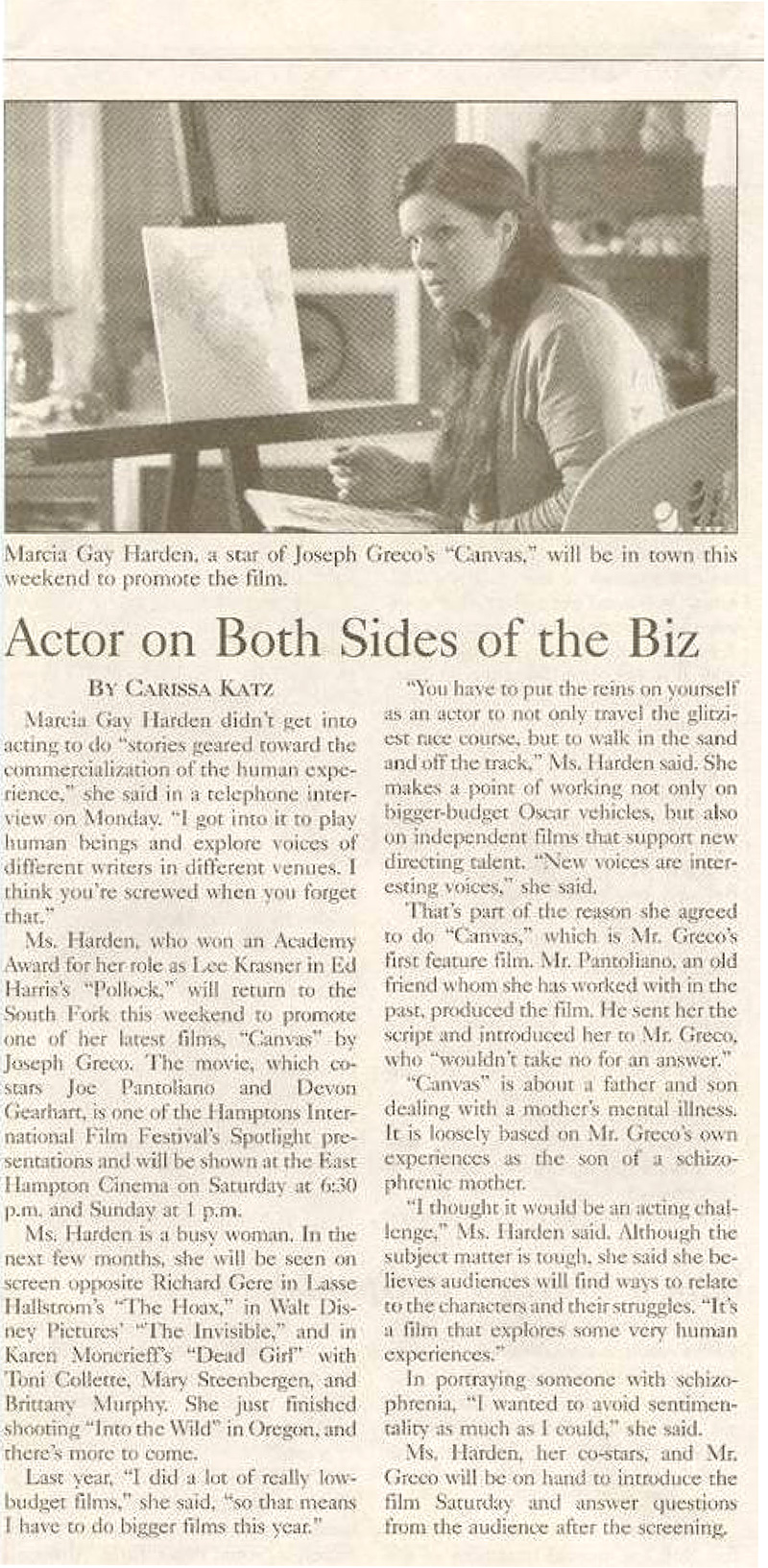 Marcia Gay Harden - Press - Canvas