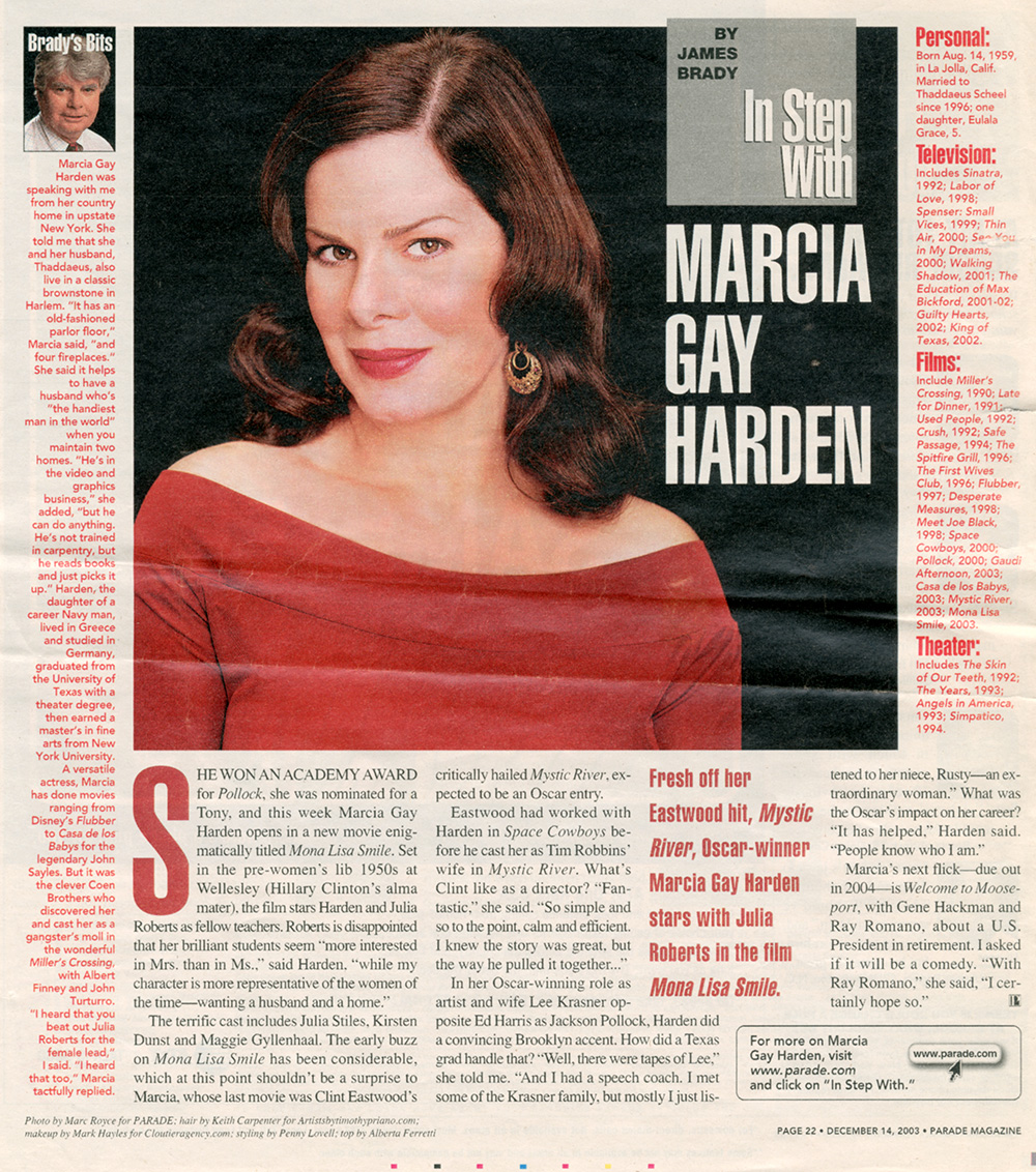 Marcia Gay Harden - Press - Mystic River