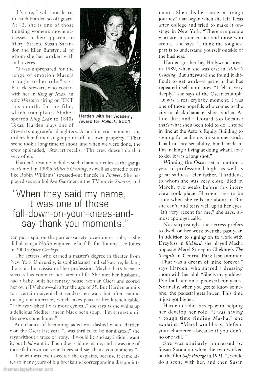 Marcia Gay Harden - Press - Pollock